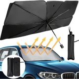 Alpera Auto Katlanabilir Araba Ön Cam Güneşliği Şemsiye - Gümüş - Siyah