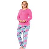 Alperi 79-34 Kadın Büyük Beden Uzun Kol Pijama Takımı