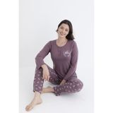 Alperi Uzun Kol Mevsimlik Pijama Takımı Viskon Alperi 790-31 - Mor