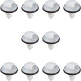 Alpha Auto Part Citroen, Fiat, Ford, Peugeot, Renault için 10'lu Döşeme Klips - Beyaz