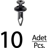 Alpha Auto Part Ford Focus Fiesta Mondeo Volkswagen Için Tampon Çamurluk Kapı Döşeme Klips - 10 Adet - 0 - Siyah