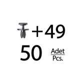 ALPHA AUTO PART Peugeot, Opel, Citroen için Tampon ve Davlumbaz Klips- 50li