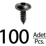 Alpha Auto Part Renault Peugeot Citroen Skoda Fiat Seat Için Torx (Tork) Vida Klips - 100 Adet - 0 - Siyah