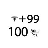 ALPHA AUTO PART Renault ve Dacia için Davlumbaz Klips- 100lü