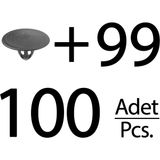 Alpha Auto Part Toyota Için Kaput Izalatör Klipsi- 100'LÜ - 100 adet - 0 - Siyah