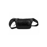 Alpha Club Bag Unisex Siyah Parlak Hakiki Deri Çapraz Askılı Çok Bölmeli Omuz Ve Bel Çantası