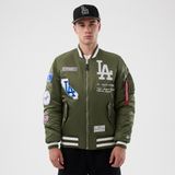 Alpha Industries x New Era La Dodgers Ma-1 Bomber Erkek Yeşil Mont.- - XL