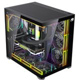 Alpha Neon 750W 80+ Bronze Power 7X Argb Fan Kumanda Ve Kontrolcü Atx Boş Bilgisayar Kasası Siyah