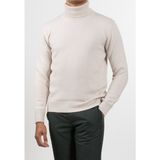 Alpha Studio Balıkçı Yaka Slim Fit Kırık Beyaz Erkek Kazak AU-7031G Turtle Neck - 48