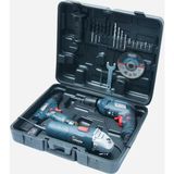 Alpha Tools 3 Parça Makina Seti 450 W Güçlü Darbeli Matkap Akülü Vidalama ve Taşlama