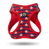 Alphadog Design Red Stripe Köpek Göğüs Tasması, XLarge, Kırmızı, Mavi ve Beyaz