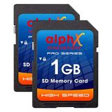 Alphx Innovations 1gb SD Secure Dijital Hafıza Kartları, 2'li Paket - Tüm Dijital Fotoğraf Makineleriyle Uyumlu