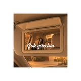 AlpiLeo Çok Güzelsin Oto Sticker | Güneşlik Ayna Yazısı Araba Cam Sticker | Motosiklet Laptop Bisiklet Sticker 8x2 cm