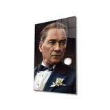 Alpileo Yapay Zeka Atatürk Portresi Alp Özel Cam Tablo, Ev Ve Ofis Duvar Dekoru