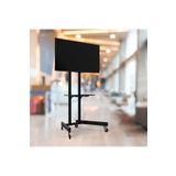 ALPIN TV/Fuar Standı Bilgisayar Askı Aparatlı Metal Ayaklı Tekerlekli TV Sehpası/Ünitesi 40” inç – 75” inç