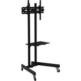 Alpin TV/Fuar Standı Bilgisayar Askı Aparatlı Metal Ayaklı Tekerlekli TV Sehpası/Ünitesi
