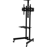 ALPİN TV/Fuar ve Toplantı Odası Standı Video Kamera Askı Aparatlı Tekerlekli Metal Ayaklı TV Sehpası/Ünitesi 40” inç – 75” inç