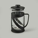 Alpina French Press - Şeffaf / Siyah - 600 ml - TEK EBAT - Renkli