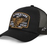 Alpinestars Erkek Heritage Patch Trucker Şapka Beyzbol Şapkası, Siyah/Siyah, Tek Beden