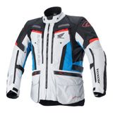 Alpinestars Honda Bogota PRO DS Korumalı Motosiklet Montu Gri Siyah Mavi