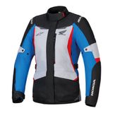 Alpinestars Honda Stella ST-1 WP Korumalı Kadın Motosiklet Montu Gri Siyah Mavi