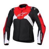Alpinestars Honda Stella T-Jaws Korumalı Kadın Motosiklet Montu Siyah Kırmızı Beyaz