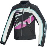 Alpinestars Idles Korumalı Kadın Motosiklet Montu Siyah Beyaz Mor - Siyah - Beyaz - Mor