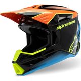 Alpinestars Sm3 Youth Fray Off-Road Çocuk Genç Motosiklet Kaskı Siyah Mavi Oranj - Siyah - Mavi - Oranj