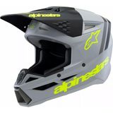 Alpinestars Sm3 Youth Radium Off-Road Çocuk Genç Motosiklet Kaskı Gri Siyah Sarı - Gri - Siyah - Sarı