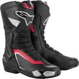 Alpinestars Smx-6 V3 Korumalı Motosiklet Botu Siyah Gümüş Kırmızı - Siyah - Gümüş - Kırmızı - 44