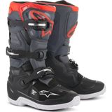 Alpinestars TECH 7S Kros Çocuk Motosiklet Botu Siyah Gri Kırmızı