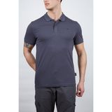 Alpinist Erkek Polo Yaka Tişört - Pamuklu Spor Tişört - Stratus - Antrasit (600303)