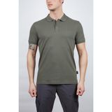Alpinist Erkek Polo Yaka Tişört - Pamuklu Spor Tişört - Stratus - Haki (600303)