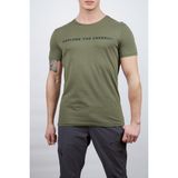 Alpinist Erkek Tişört - Pamuklu Spor Tişört - Vassi - Haki - 255 - Haki