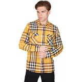 Alpinist Felder Erkek Ekose Outdoor Gömlek Sarı-Siyah Sarı-Siyah - 2Xl