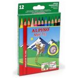 Alpino 12'li Maxi Tri Kuru Boya Seti 4mm Uçlu Renkli Kalemler 12 Parça