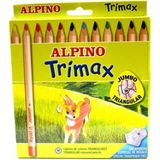 Alpino AL-113 Trimax Jumbo Kuru Boya Kalemi 12'li Renkli Çocuklar İçin Ergonomik Tasarım - 12 Adet