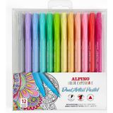 alpino keçeli kalem dual art 12 li pastel renk çift uçlu ar-000188 - Yok
