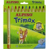Alpino Kuru Boya Trimax Karton Kutu Jumbo Tam Boy Üçgen 12 Li