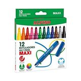 Alpino Maxi 12'li Keçeli Kalem Seti Canlı Renkler ile 12 Parça Yıkanabilir Mürekkep