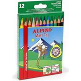 Alpino Maxi Tri Kalın Kuru Boya 12 Renk Ürün 12 Parça Kalın Boyalar ile Eğlenceli Çizimler (AL-2133)