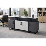 Alpino Mobilya Alpino Athen Ofis Dolabı (Retro Taş) - 180 x 45 x 89