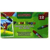 Alpino Pastel Boya 12 Renk Karton Kutu Sanat İçin Pratik ve Temiz Kullanım