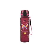 Alpintec Gülkurusu Rengi Kelebek Desenli Tritan Çocuk Suluk & Matara 500 Ml