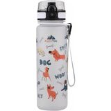 Alpintec Köpek Desenli Gri Tritan Çocuk Su Matara 500 ml - 0,50 lt