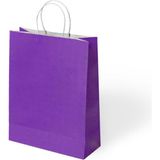 Alpjoy Büküm Saplı Kağıt Çanta Mor 18X8X24 24 Lü - 001-Renkli