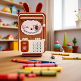 Alpjoy Labubu Parmak Izi Okutmalı Atm Çocuk Kumbara Pilli Atm Kumbara - 001-Renkli