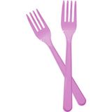 Alpjoy Pembe Plastik Çatal 24 Lü Paket - 001-Renkli