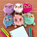 Alpjoy Tüylü Peluş Baykuş Anahtarlık 1 Adet - 001-Renkli
