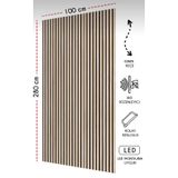 ALPLOG Mdf Ahşap Akustik Duvar ve Tavan Kaplama Paneli 100x280 Safir Meşe